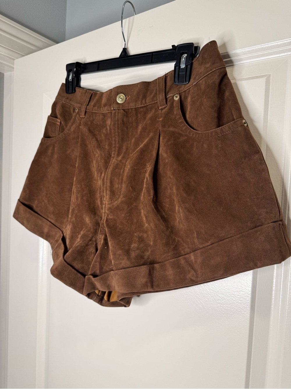 NWOT Free People Danni Vegan Suede Shorts - Picture 4 of 7
